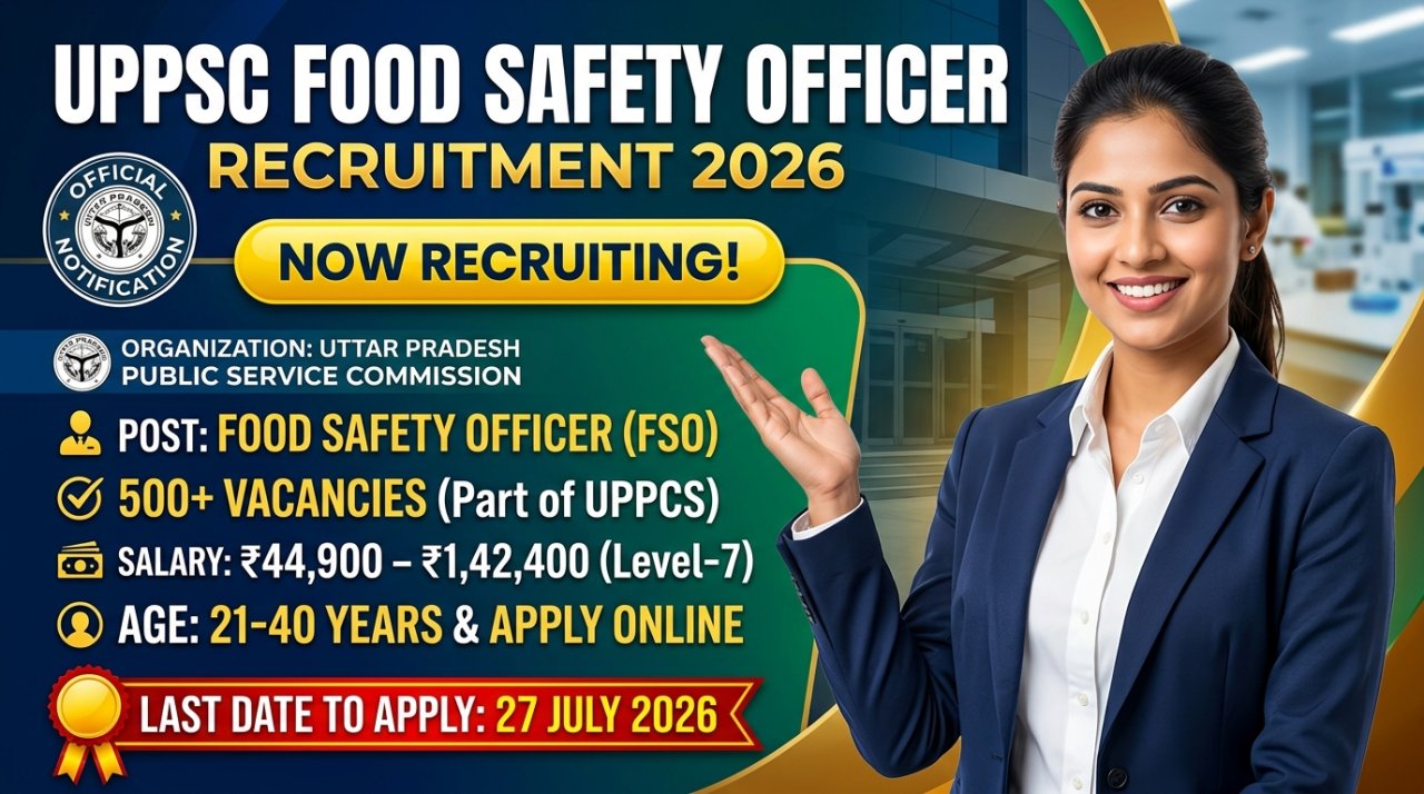 UPPSC Food Safety Officer Recruitment 2026: Online Application Ends 27 July, Check Eligibility, Salary, Exam Pattern