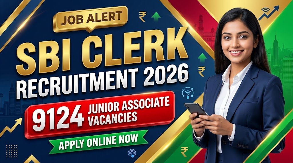 SBI Clerk Recruitment 2026: 9124 Junior Associate Vacancies, Apply Online